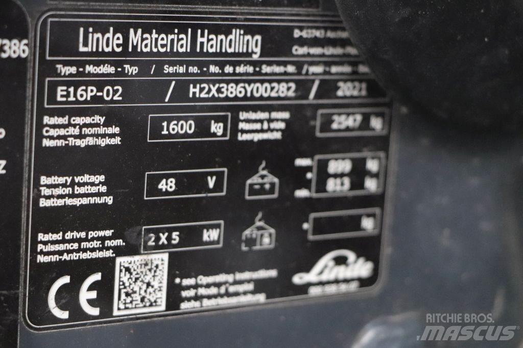 Linde E16P-02 Chariots élévateurs électriques