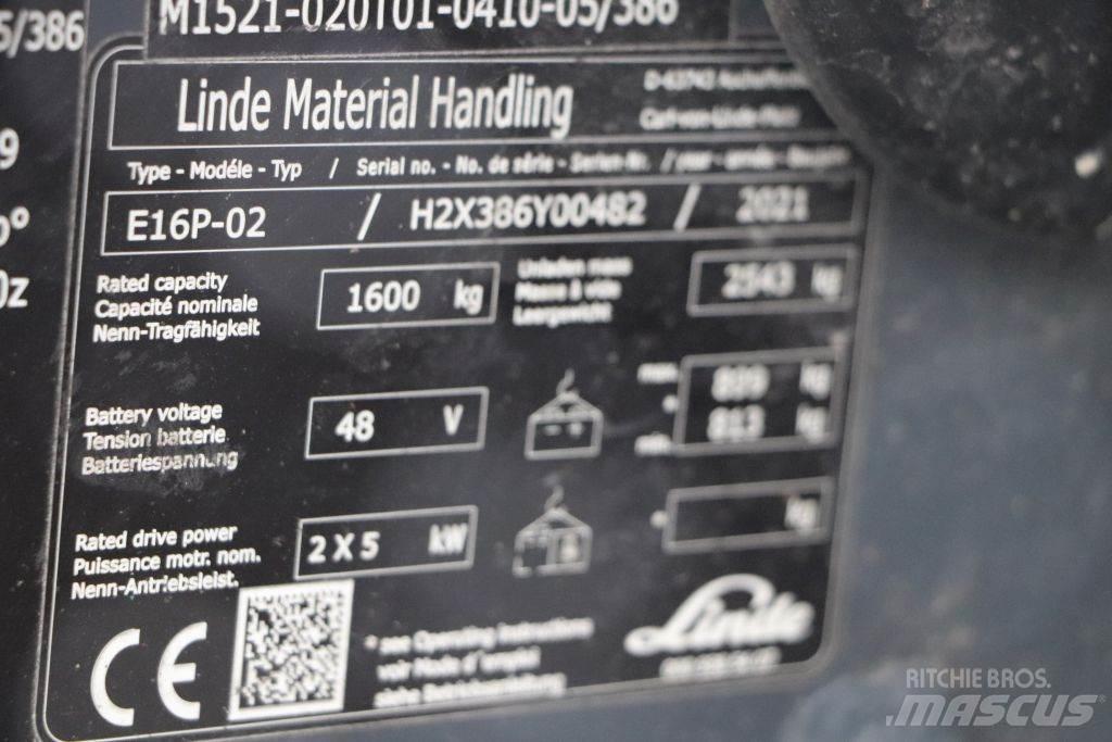 Linde E16P-02 Chariots élévateurs électriques