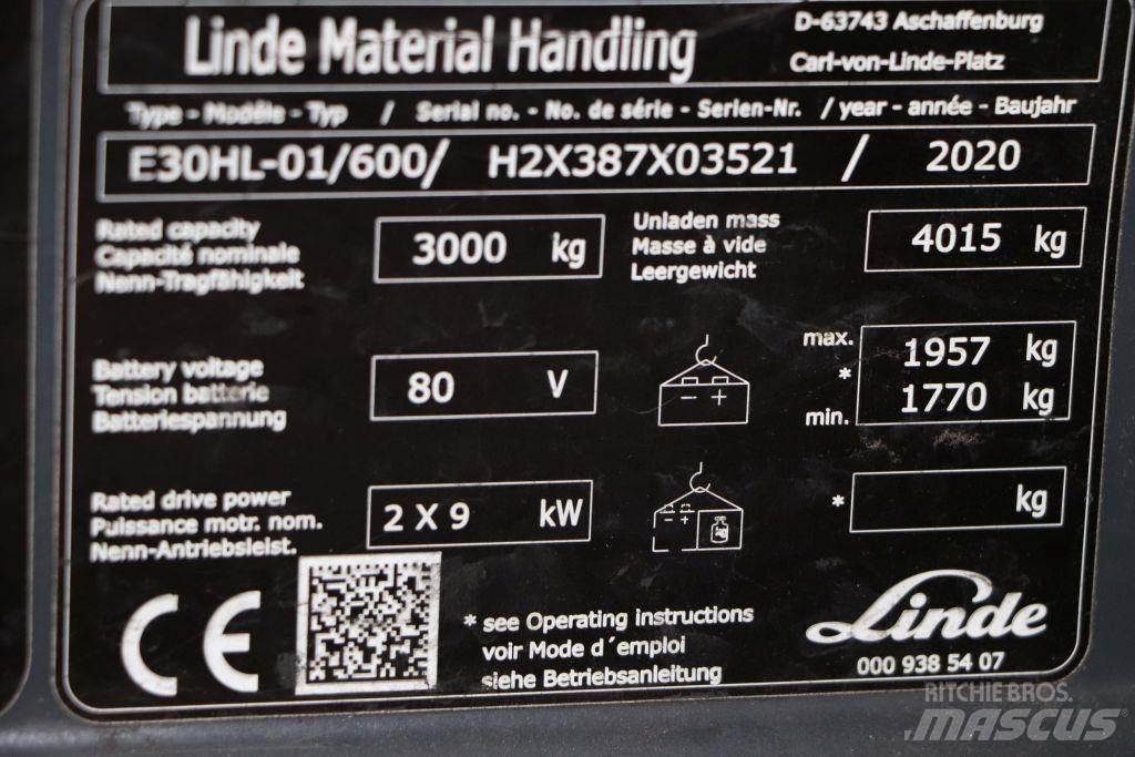 Linde E30HL-01/600 Chariots élévateurs électriques