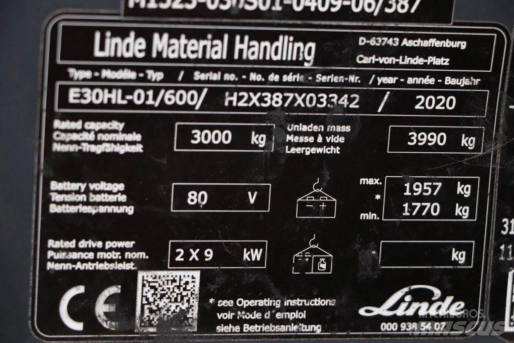 Linde E30HL-01/600 Chariots élévateurs électriques