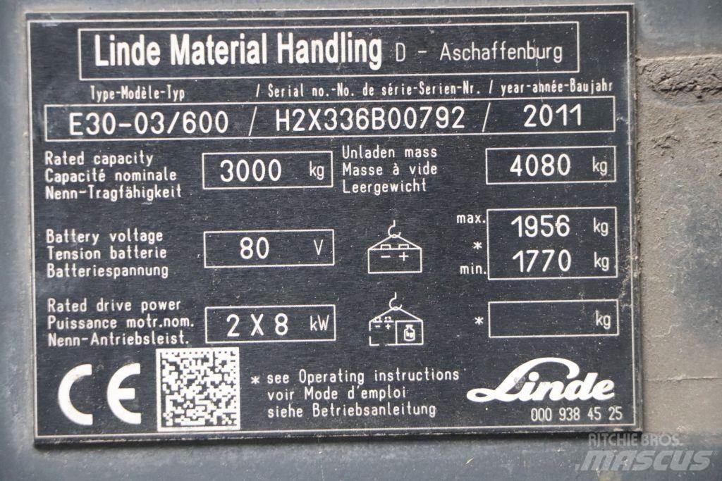 Linde E30S-03/600 Chariots élévateurs électriques