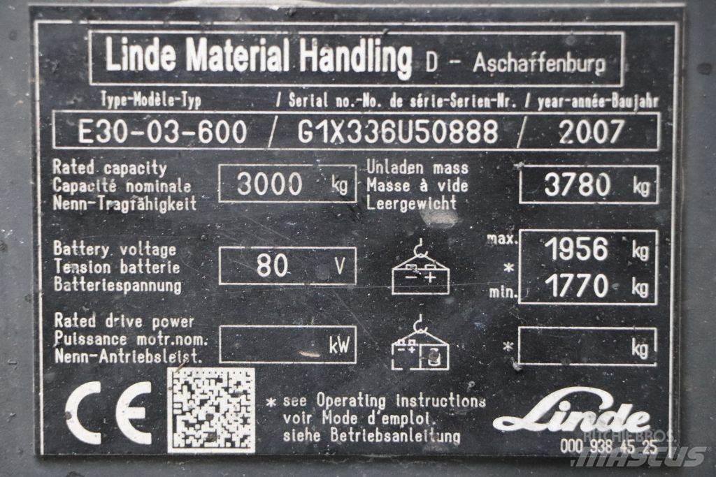 Linde E30S-03/600 Chariots élévateurs électriques