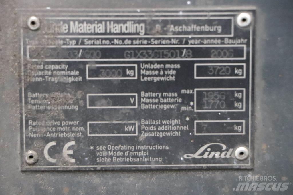 Linde E30S-03/600 Chariots élévateurs électriques