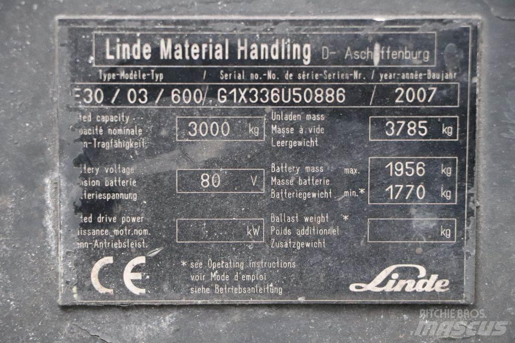 Linde E30S-03/600 Chariots élévateurs électriques
