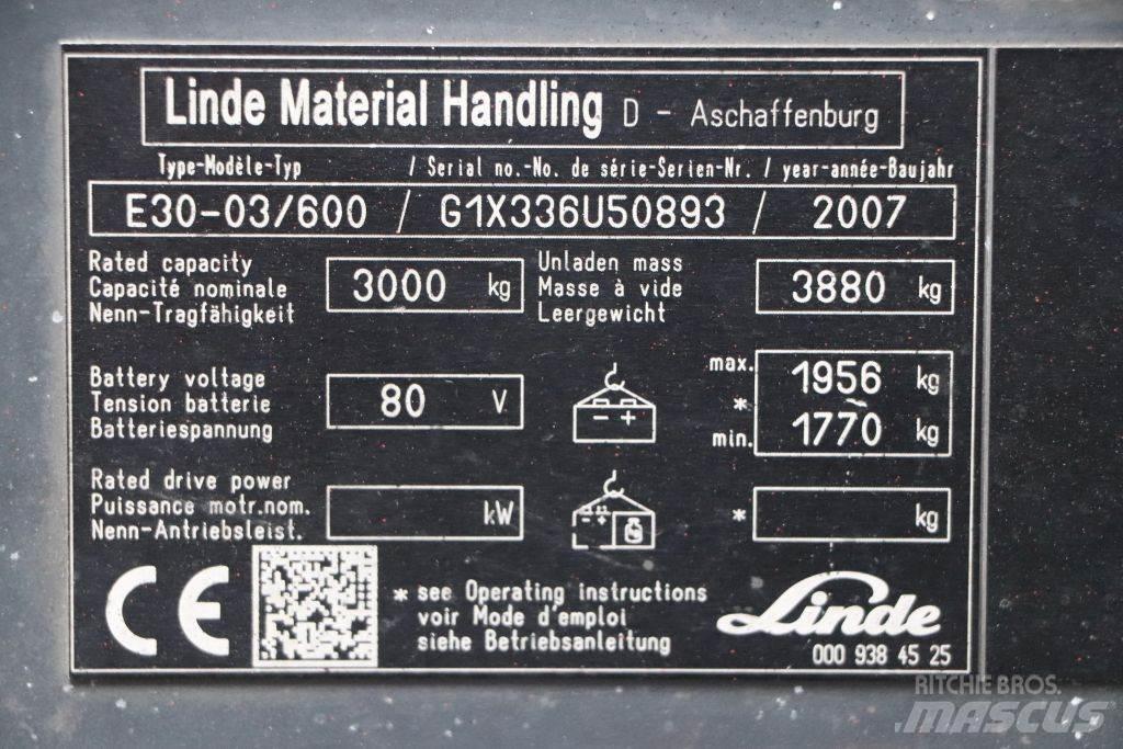Linde E30S-03/600 Chariots élévateurs électriques