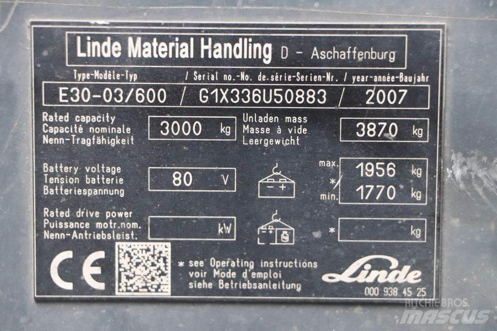 Linde E30S-03/600 Chariots élévateurs électriques
