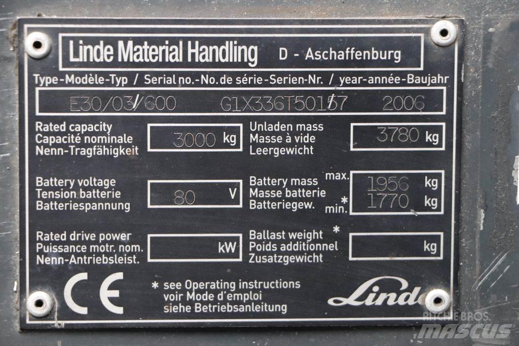 Linde E30S-03/600 Chariots élévateurs électriques