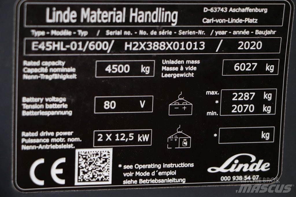Linde E45HL-01/600 Chariots élévateurs électriques
