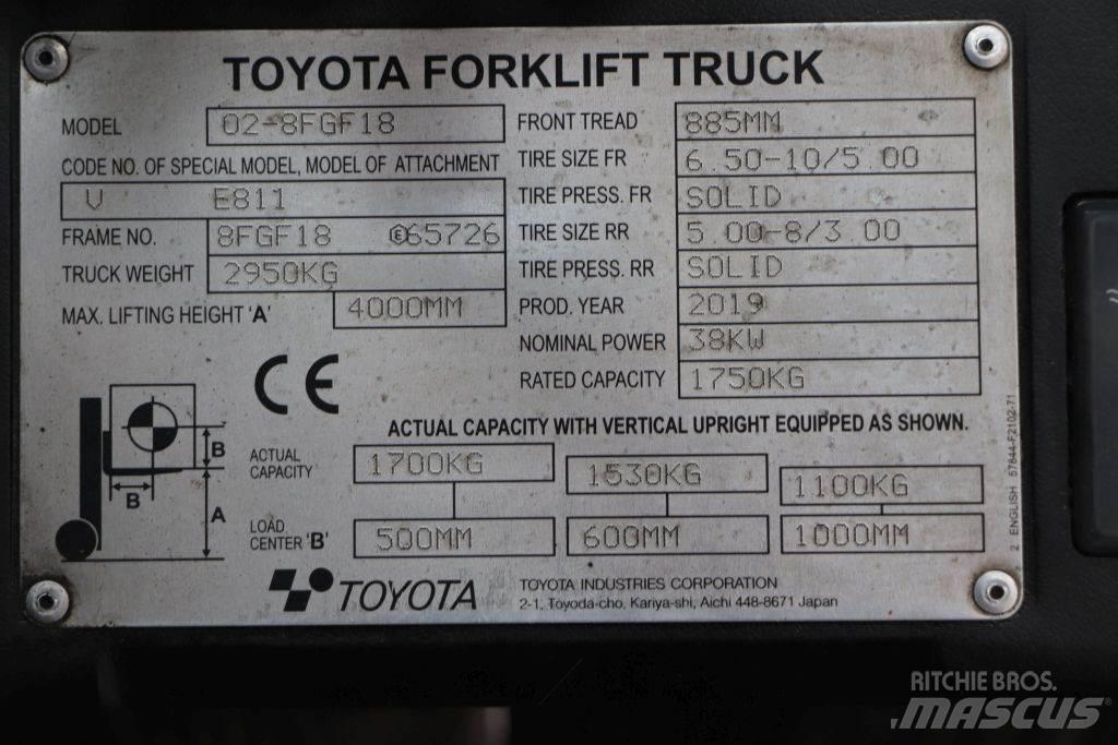 Toyota 02-8FGF18 Chariots GPL
