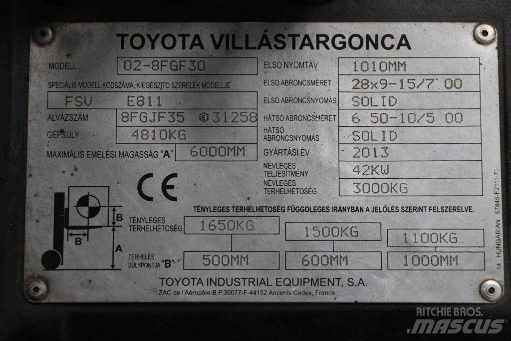 Toyota 02-8FGF30 Chariots GPL