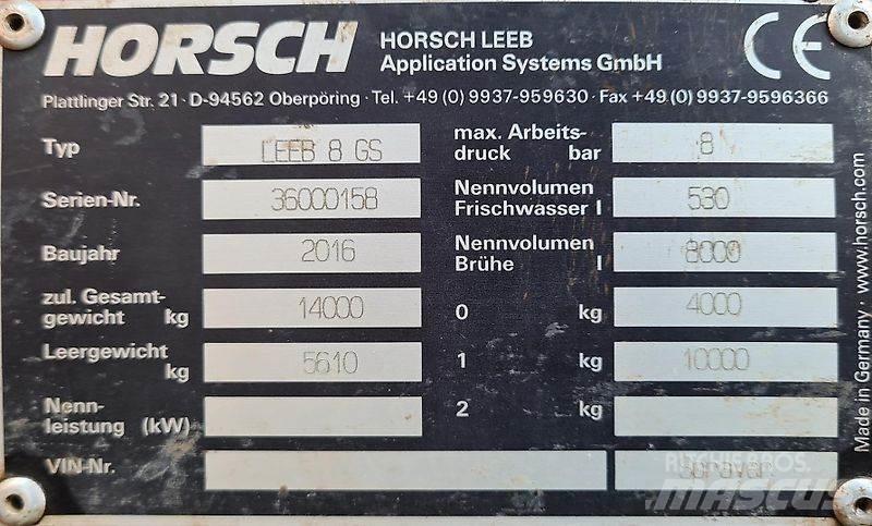 Horsch 8 GS Pulvérisateurs traînés
