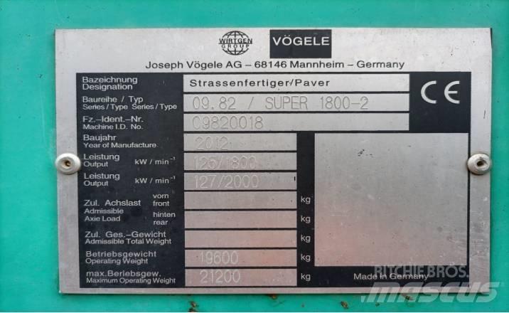 Vögele SUPER1800-2 Finisseur