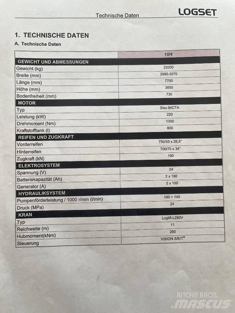 Logset 10H Abatteuse