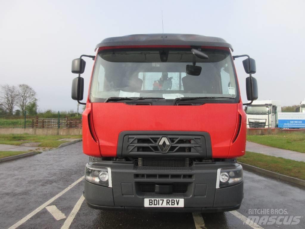 Renault D24 320 Camion plateau ridelle avec grue