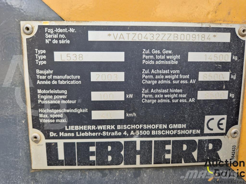 Liebherr L 538 Chargeuse sur pneus