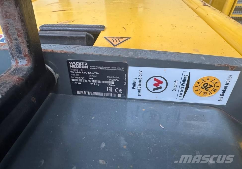 Wacker Neuson DPU 80 Plaque vibrante