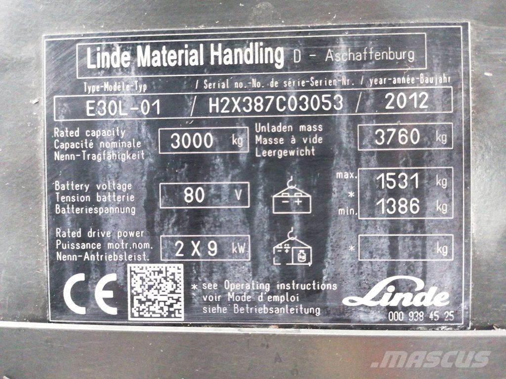 Linde E30L-01 Chariots élévateurs électriques