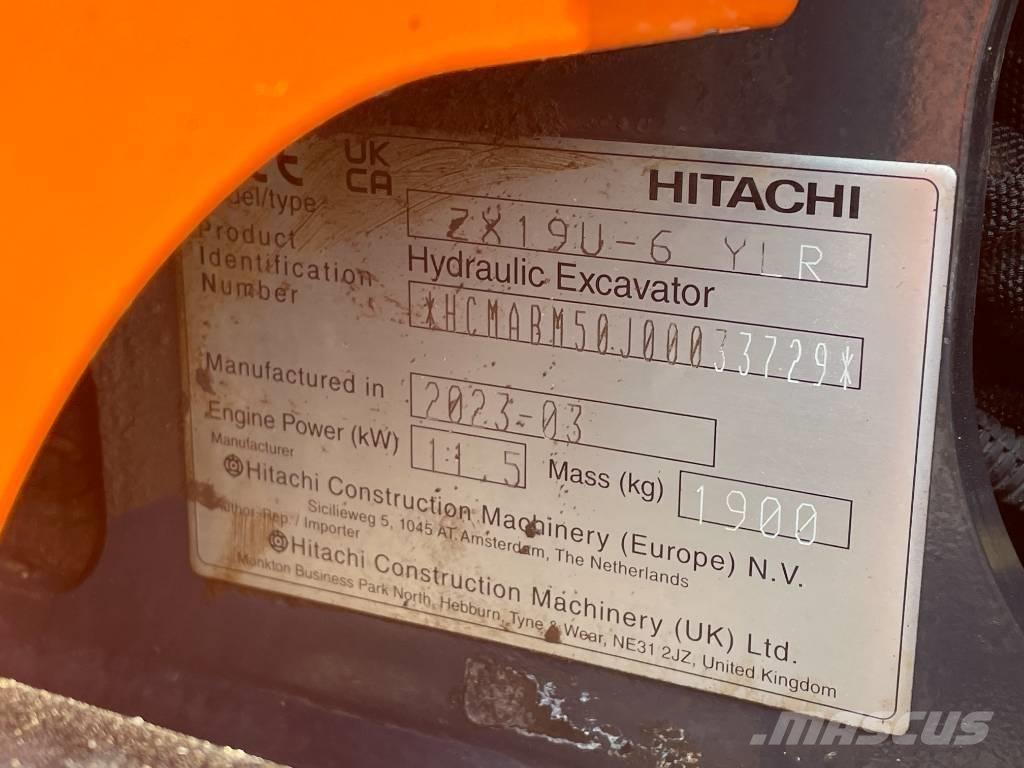 Hitachi ZX 19 U-6 Mini pelle < 7t