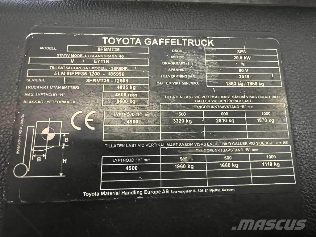 Toyota 8 FBMT 35 Chariots élévateurs électriques