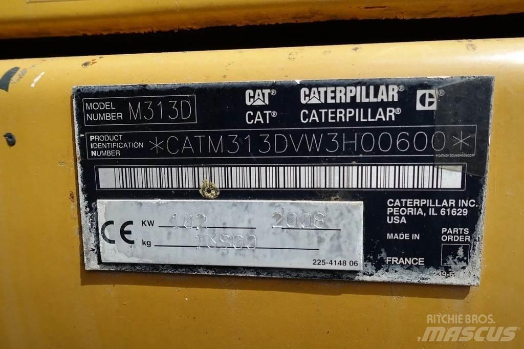 CAT M313 D Pelle sur pneus
