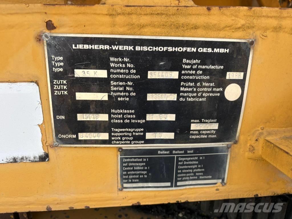 Liebherr 35 K Grue à tour