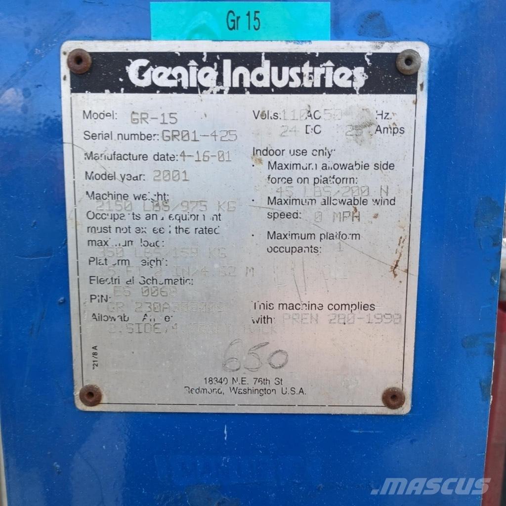 Genie GR 15 Nacelle Automotrice