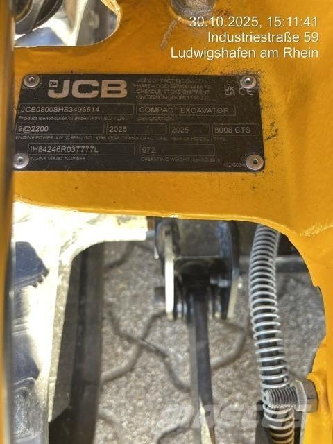 JCB 8008CTS Mini pelle < 7t