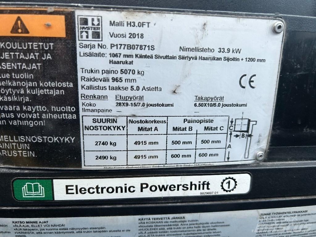 Hyster H 3.00 FT Chariots diesel