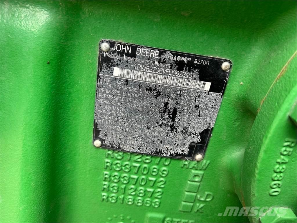 John Deere 8270R Tracteur