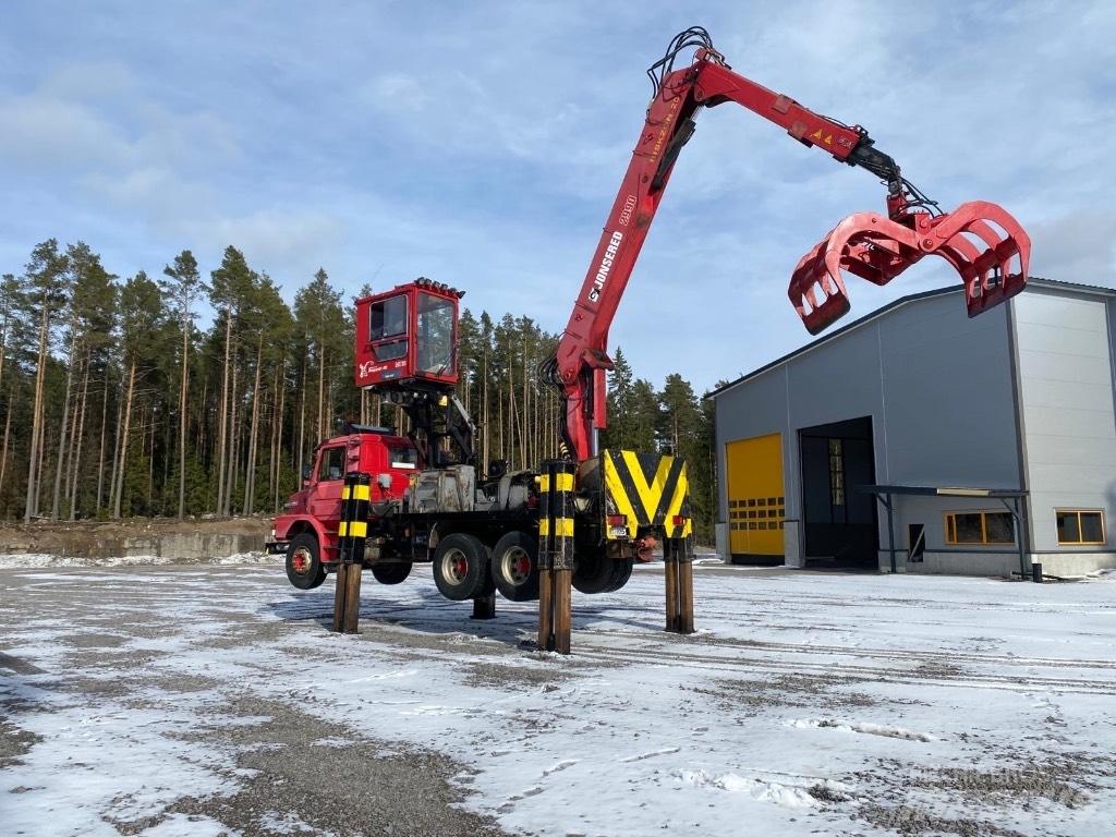 Scania T 113 H 360 Camion plateau ridelle avec grue
