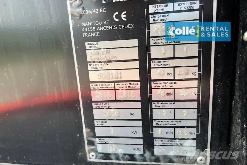 Manitou 100 VJR | 2014 Nacelles articulées