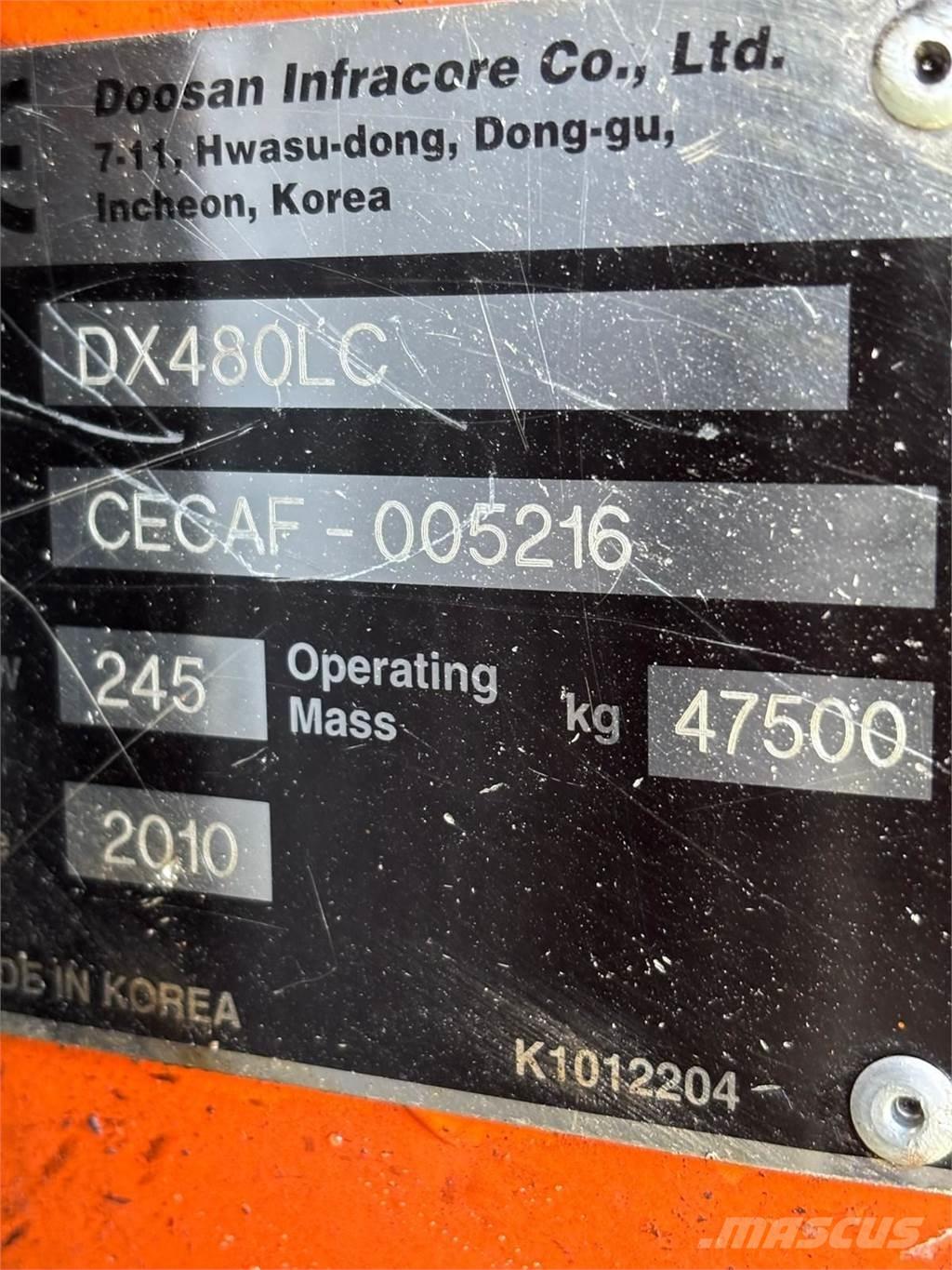 Doosan DX480LC Pelle sur chenilles