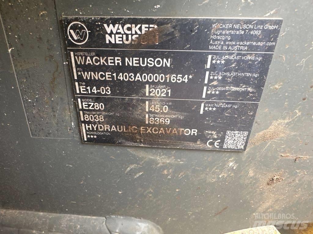 Wacker Neuson EZ80 Pelle sur chenilles