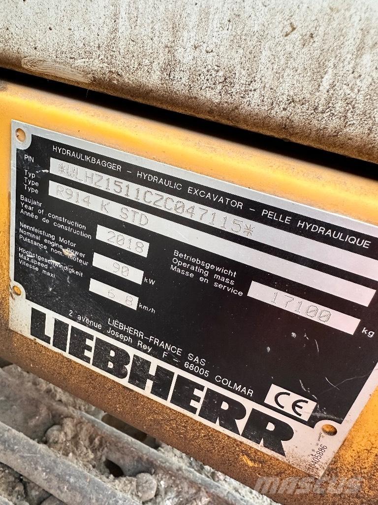 Liebherr R 914 K STD Pelle sur chenilles
