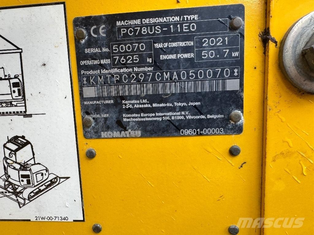 Komatsu PC 78 US Mini pelle 7t-12t