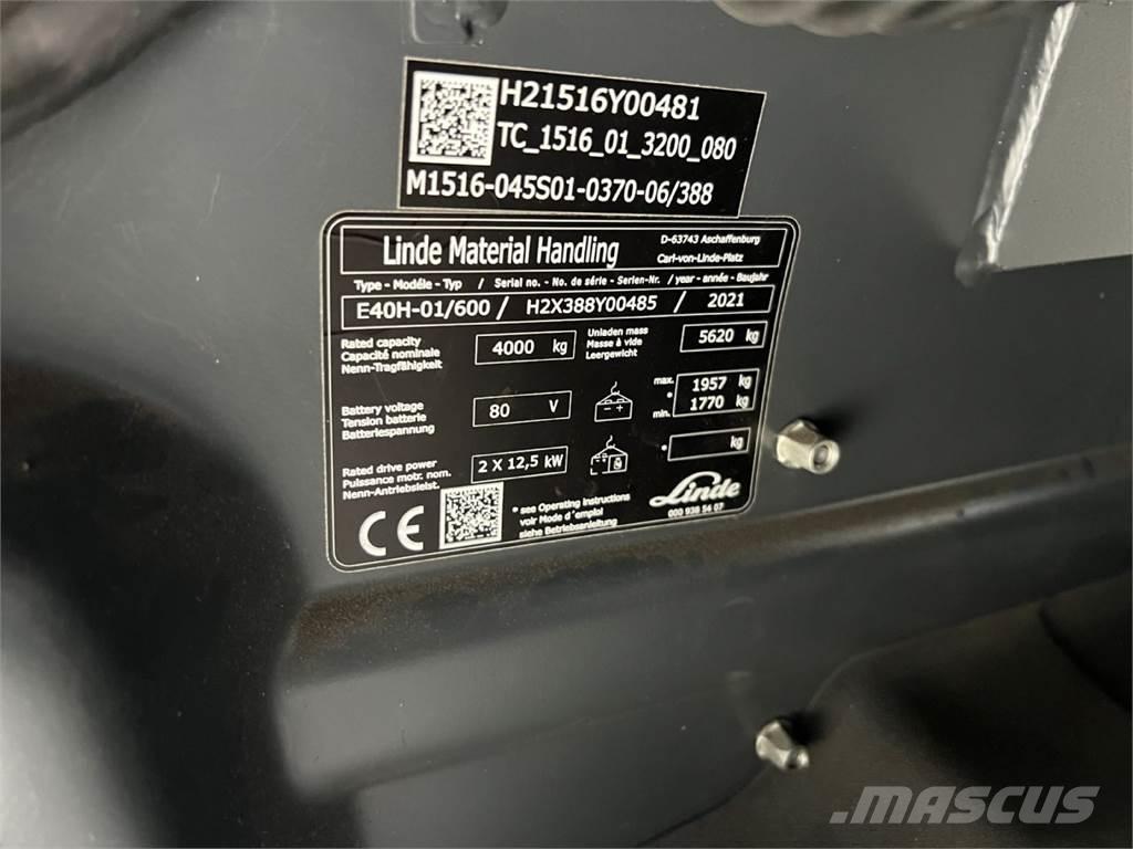 Linde E 40H-01 / 600 Chariots élévateurs électriques