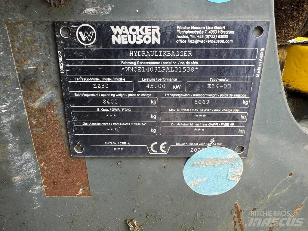 Wacker Neuson EZ80 Pelle sur chenilles