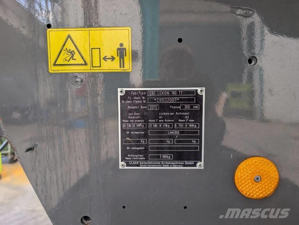 CLAAS Lexion 760 TT Moissonneuse batteuse