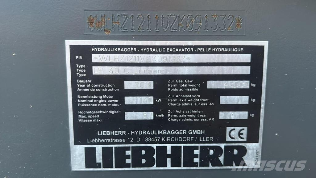 Liebherr LH 40C EW Pelle à déchets
