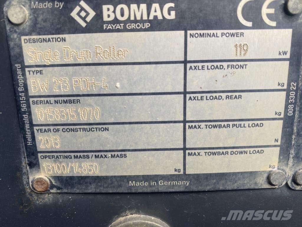 Bomag BW 213 P D H-4 Rouleaux monocylindre