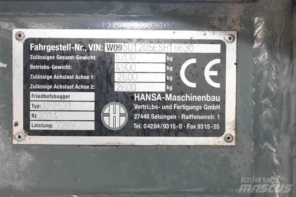 Hansa APZ 531 Pelle sur pneus