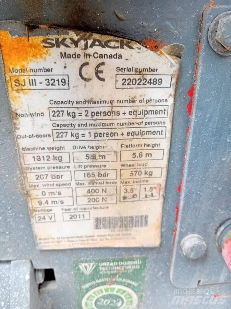 SkyJack 3219 SJ Nacelle ciseaux
