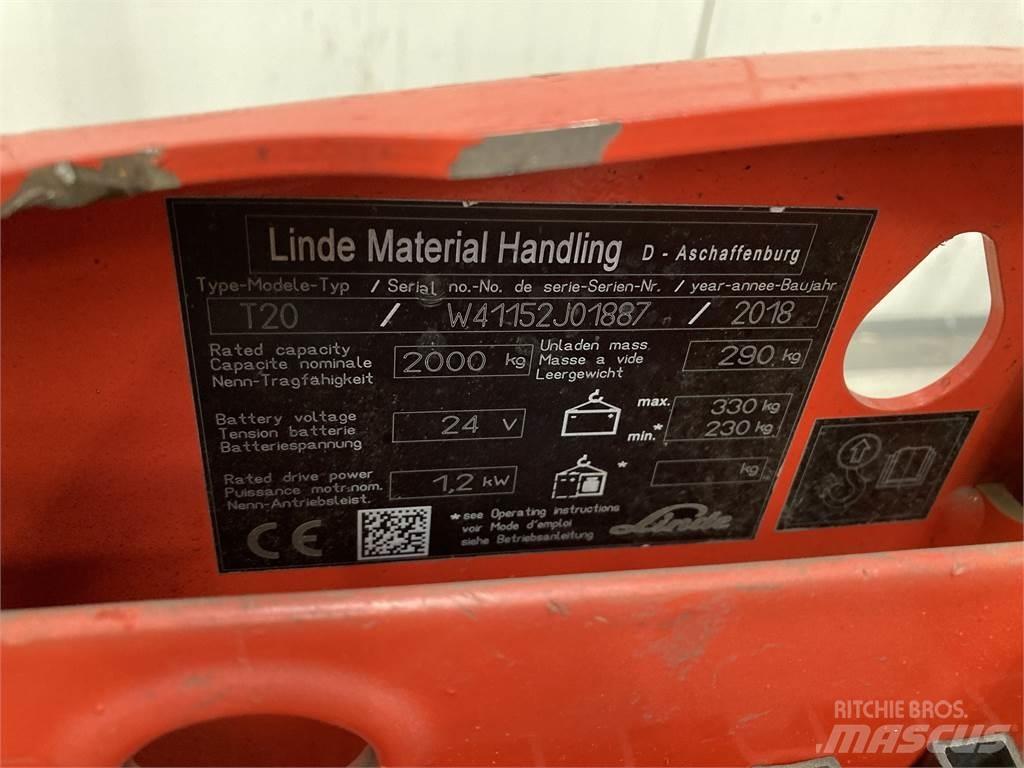 Linde T20 Transpalette accompagnant