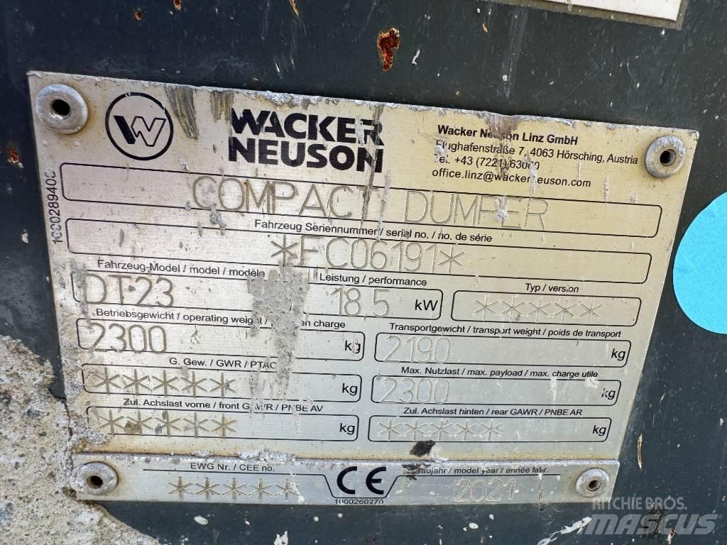 Wacker Neuson DT23 Tombereau sur chenilles
