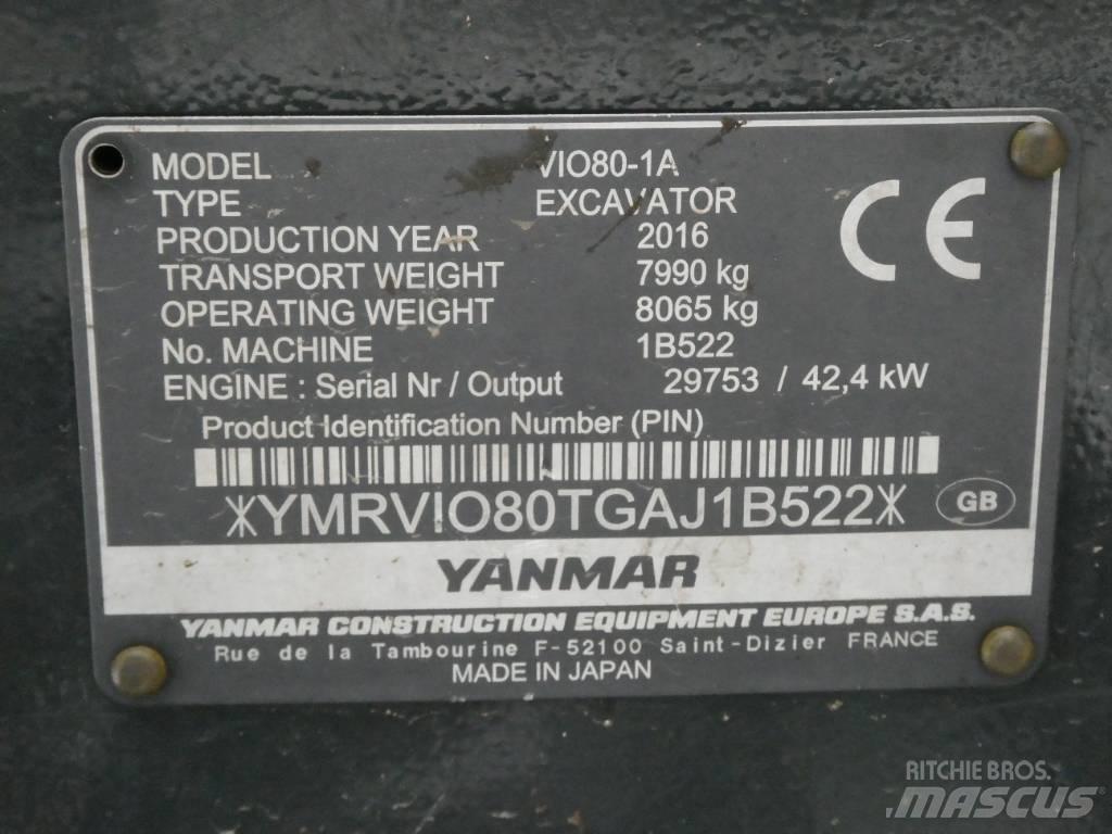 Yanmar Vio 80-1A Mini pelle 7t-12t