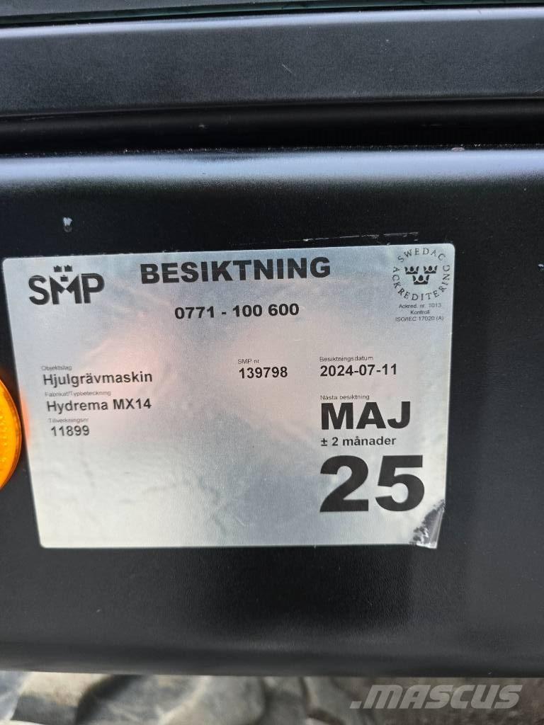 Hydrema MX 14 Pelle sur pneus