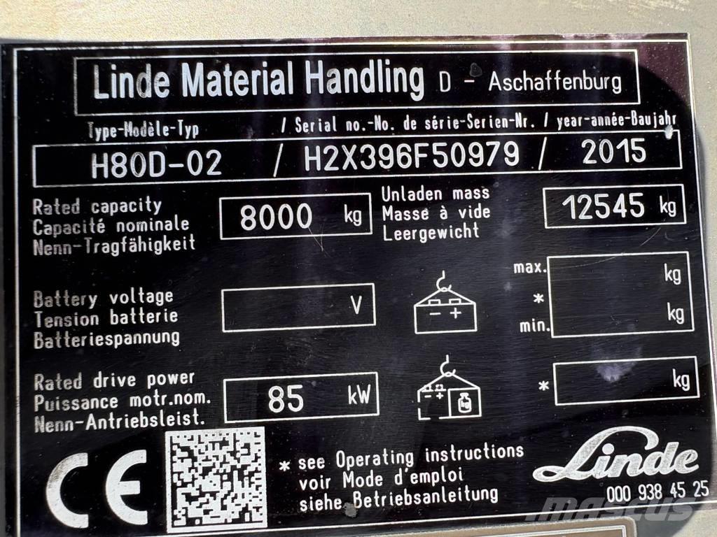 Linde H 80 D Chariots diesel