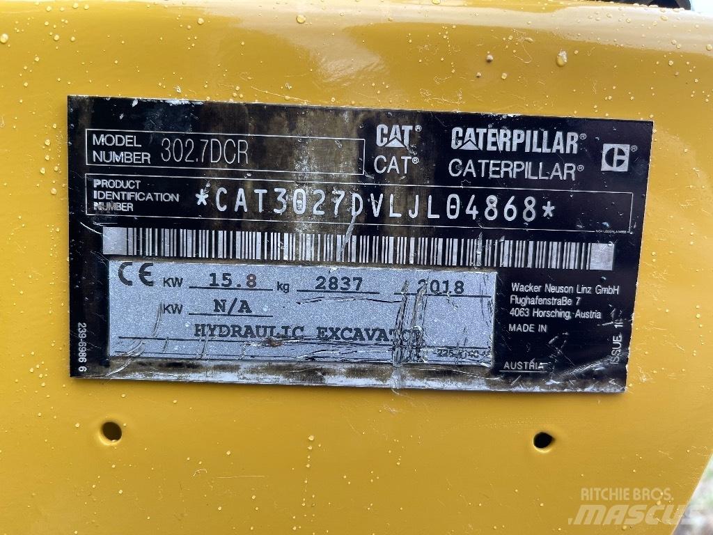 CAT 302.7D CR Mini pelle < 7t