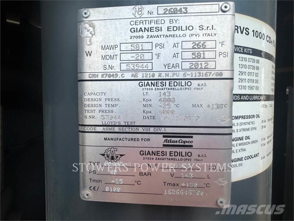 Atlas Copco XRVS1000 Séchage par Air Comprimé