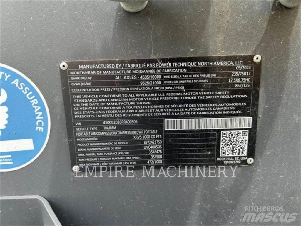 Atlas Copco XRVS1000CD Compresseur